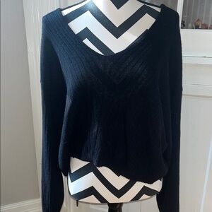NWT Free People Black V-Neck Sweater